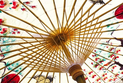 traditional asian paper umbrella