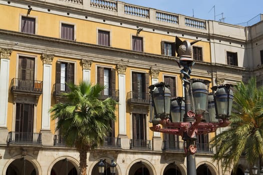 At Plaça Reial in Barcelona