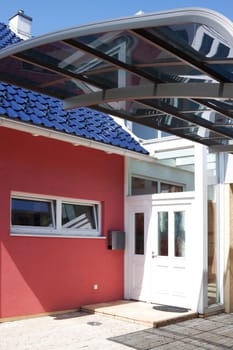 Glass roof for single-family house