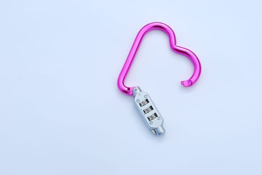 Broken heart shaped carabiner