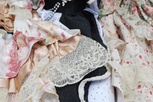 Dresses from porcelain dolls