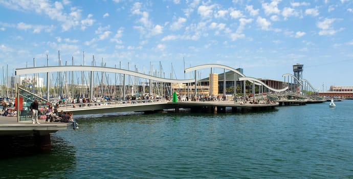 Rambla del Mar in Barcelona