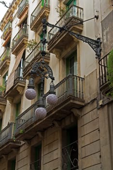 Typical lantern in Barcelona