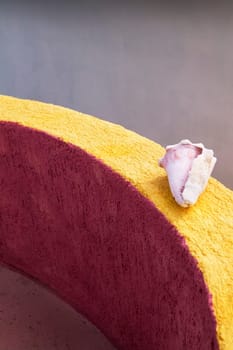 Conch Shell on Yellow and Pink Wall