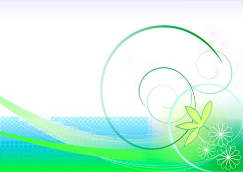 Flower Meadow Illustration Abstract