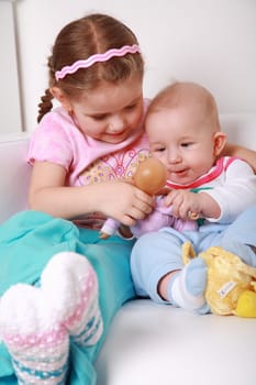 Adorable kids playing
