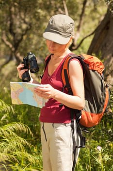 woman hiking