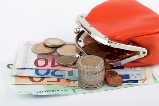 Money Euro with Money Exchange