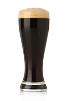 Cold Stout beer glass isolated