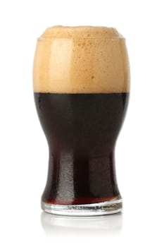 Cold Stout beer glass isolated