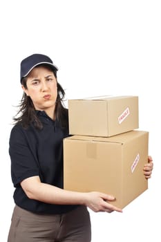 Delivering a parcels fragile