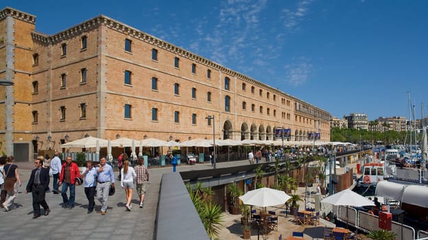 Harbour promenade in Barcelona