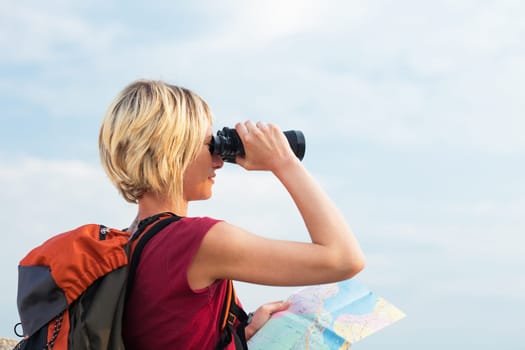 woman hiking