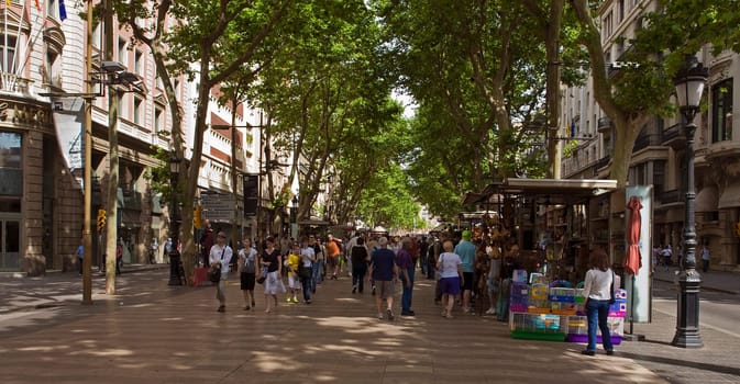 The Rambla in Barcelona