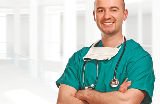 smile young doctor indoor