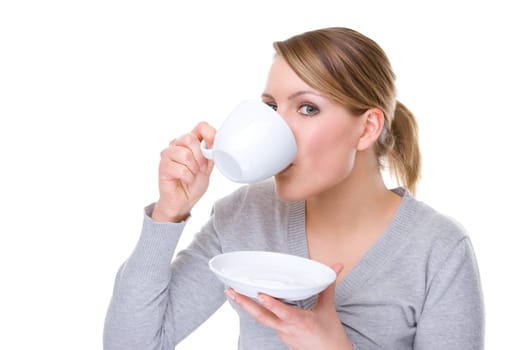 Young woman with a cup