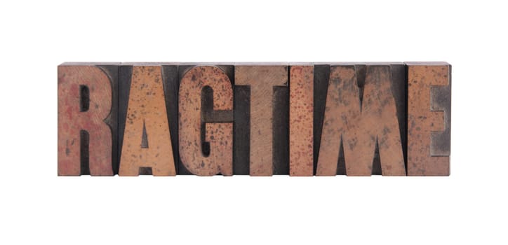 ragtime in old letterpress wood type
