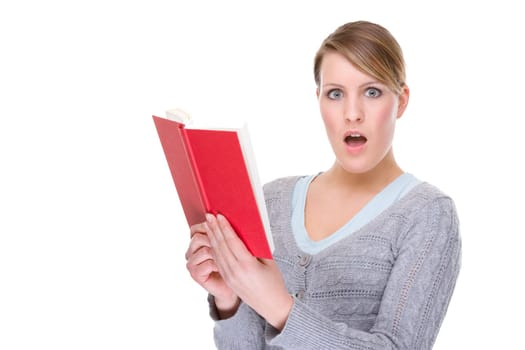 Young woman with a book