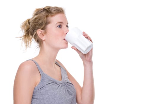 Young woman with a cup
