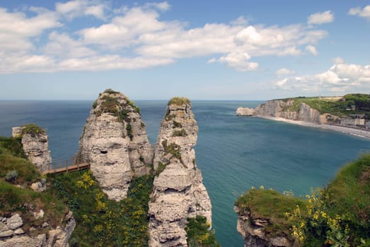 View over Etretat