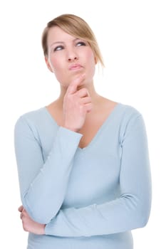 Pensive young woman