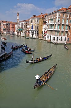 Gondolas in the Canal de Grande