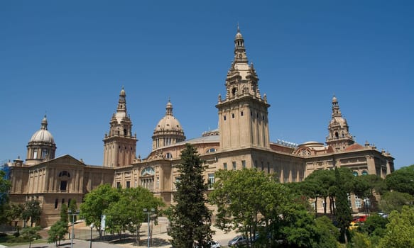 Palau Nacional at Montjuic in Barcelona