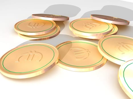 coins on the ground
