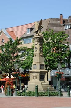 Monument in the pedestrian zone in Leer