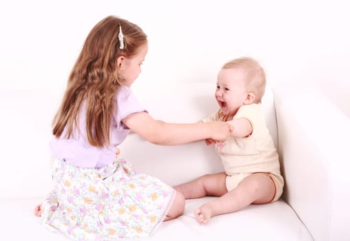 Adorable kids playing
