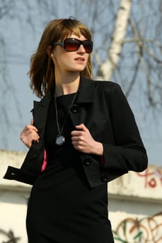 woman looking away