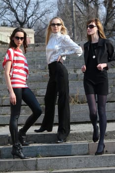 three fashion women