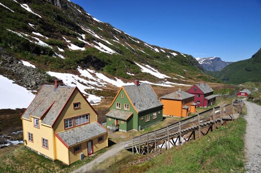 Houses in Myrdal,Norway.