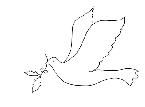 bird silhouette - peace symbol concept