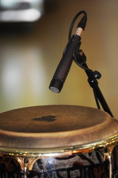 Drum and microphone