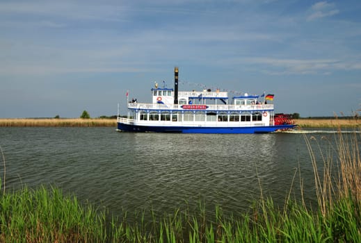 Replica Mississippi steamer in the Prerow River