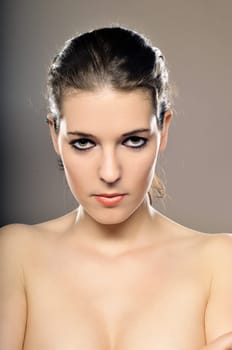Front Portrait Of A Beautiful Woman