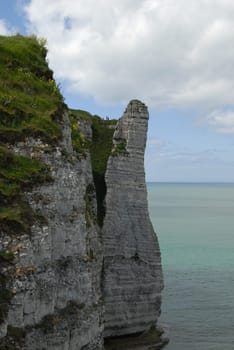 Chalk cliff in Etretat