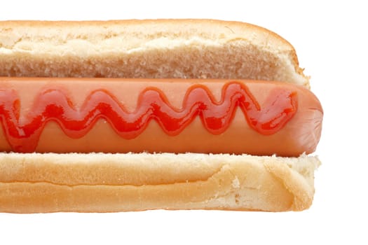 Hot dog with ketchup