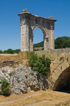 Ancient Flavien Bridge in the South of France