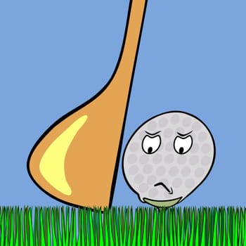 angry golf ball
