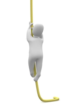 Climbing man