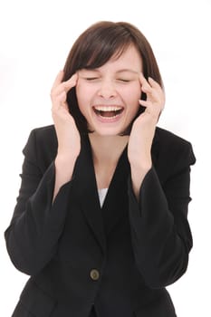 Businesswoman laughing
