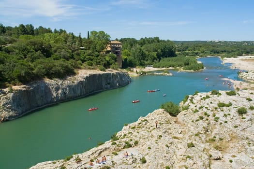 At the Pont Gard in the South of France