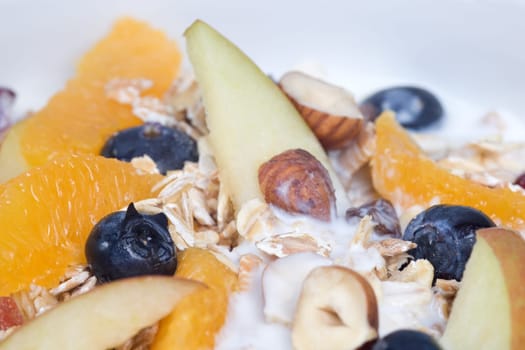 Fruit muesli close