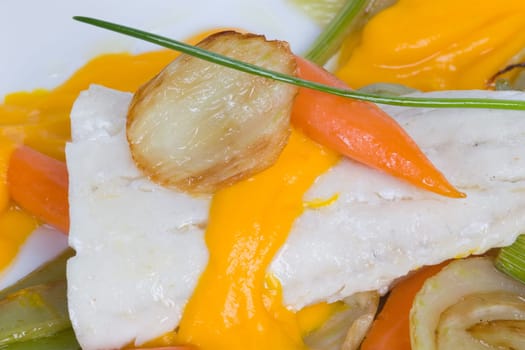 Pike-perch with puree