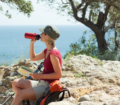 woman hiking