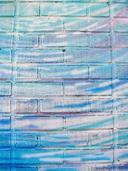 Pastel color brick wall