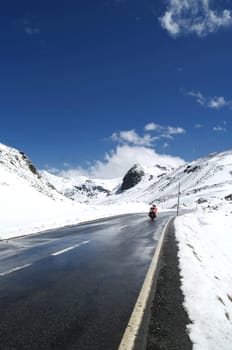 Flüela Pass,Switzerland,Graubünden,Motorcycle,Motorcyclist