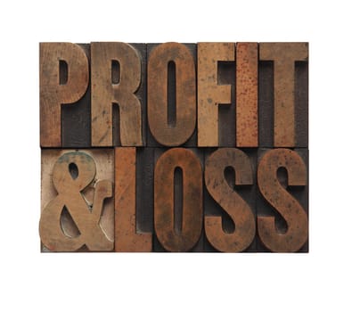 profit and loss in old wood type